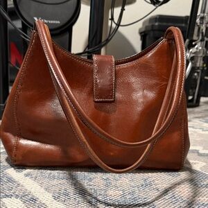Vintage Brown Fossil 1954 Free Standing Shoulder Bag